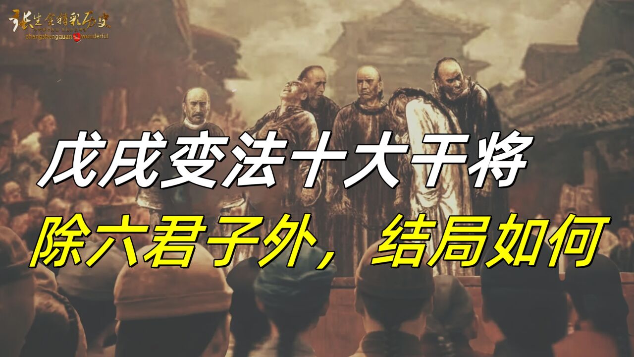 戊戌变法后,参加维新变法的十大干将,除六君子外结局如何