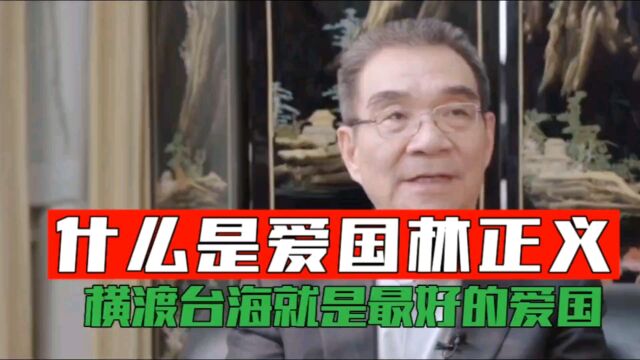 什么叫爱国,台湾连长林正义冒险横渡台海,如今成为中国顶级智囊