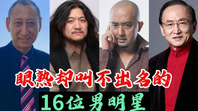 16位眼熟却叫不出名字的男明星,你认识几位?