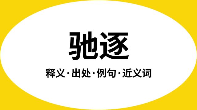 “驰逐”是什么意思?