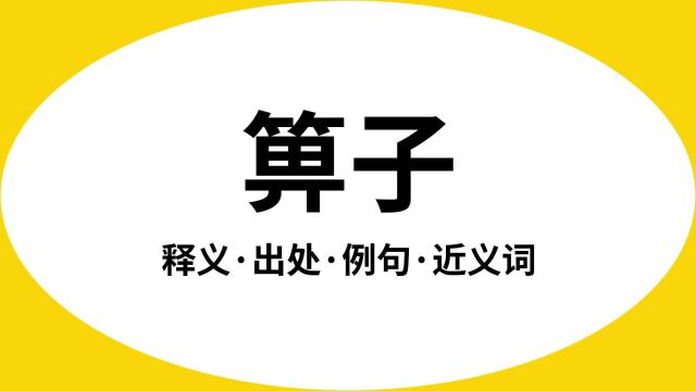 “箅子”是什么意思?