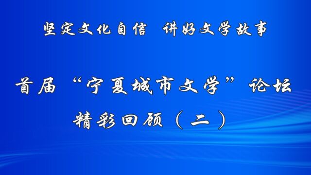 首届“宁夏城市文学”论坛精彩回顾二