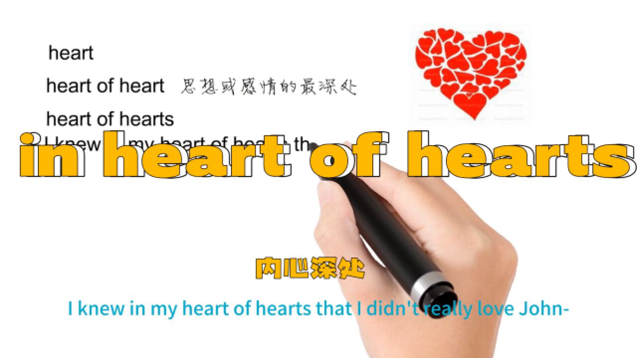 英语思维解密,为什么in heart of hearts表示内心深处,轻松学英语