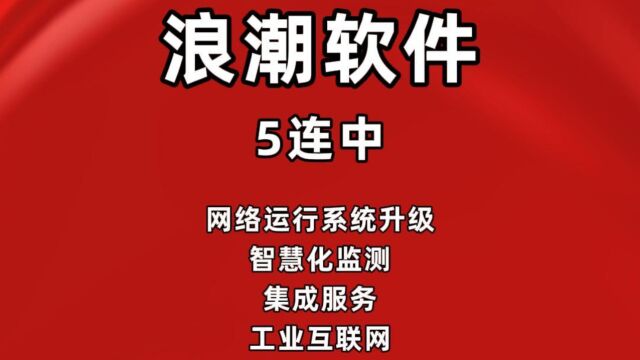 浪潮软件2日连中5标