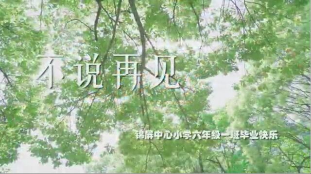 宁波市奉化区锦屏中心小学2023届601毕业视频