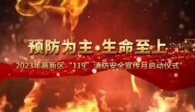 青岛高新区举行2023年“119”消防安全宣传月启动仪式