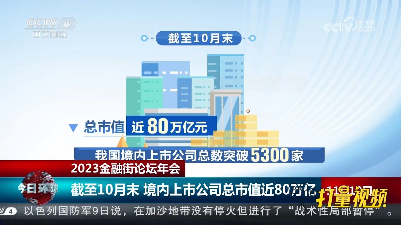 2023金融街论坛年会:截至10月末,境内上市公司总市值近80万亿