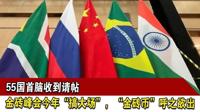 55国首脑收到请帖,金砖峰会“搞大场”,“金砖币”呼之欲出