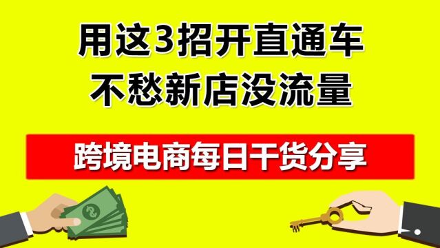 1.用这3招开直通车,不愁新店没流量