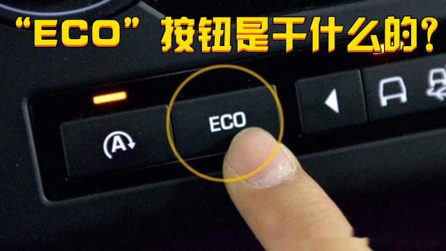 车上的“ECO”按钮是干什么的?老司机:这都搞不懂,车白买了