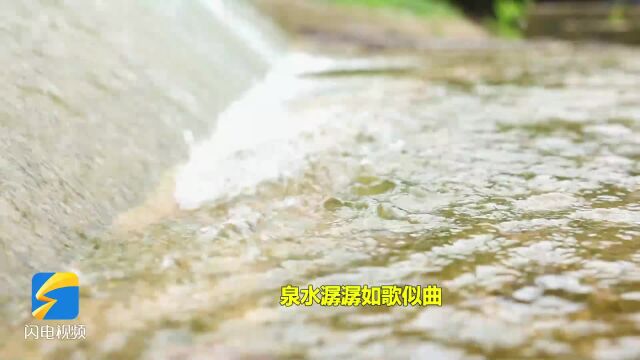 枣庄冠世榴园景区 山泉涌动层峦叠翠美成一幅画