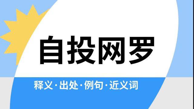 “自投网罗”是什么意思?