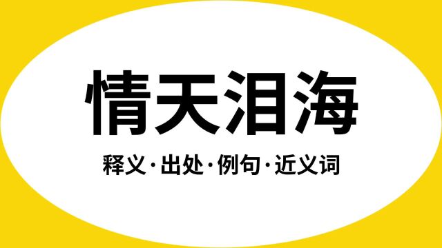 “情天泪海”是什么意思?