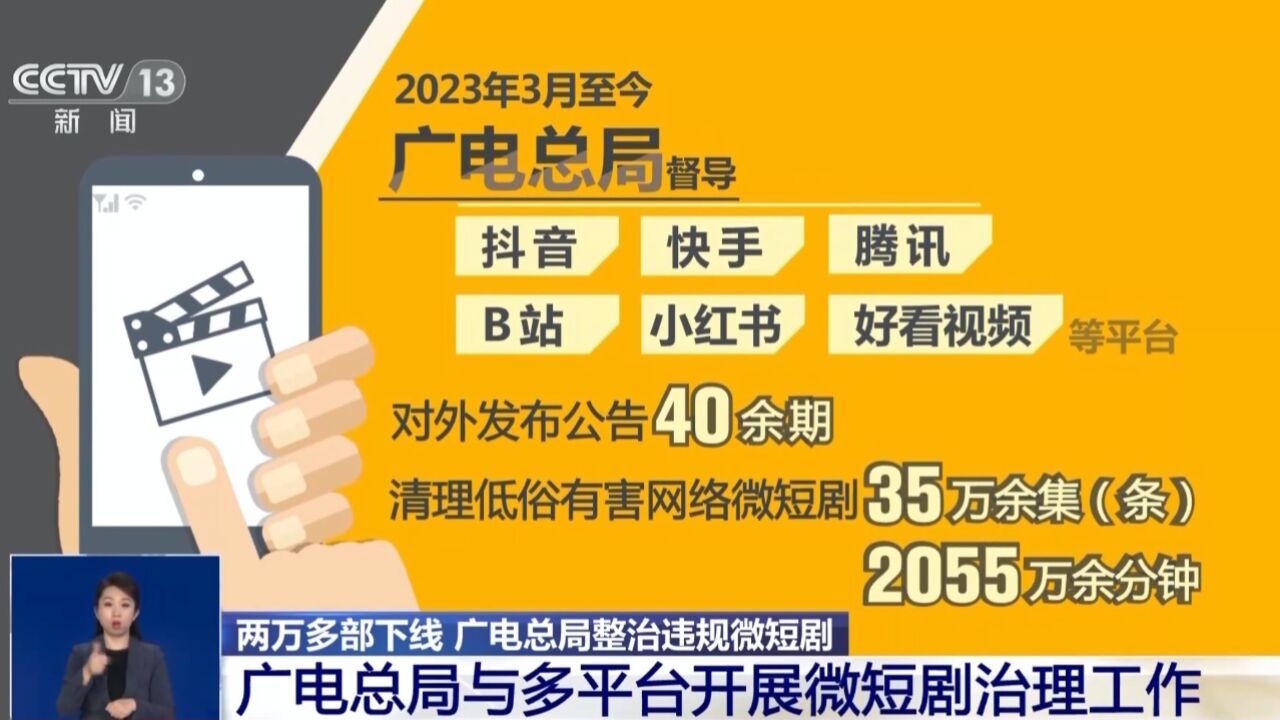 广电总局与多平台开展微短剧治理工作