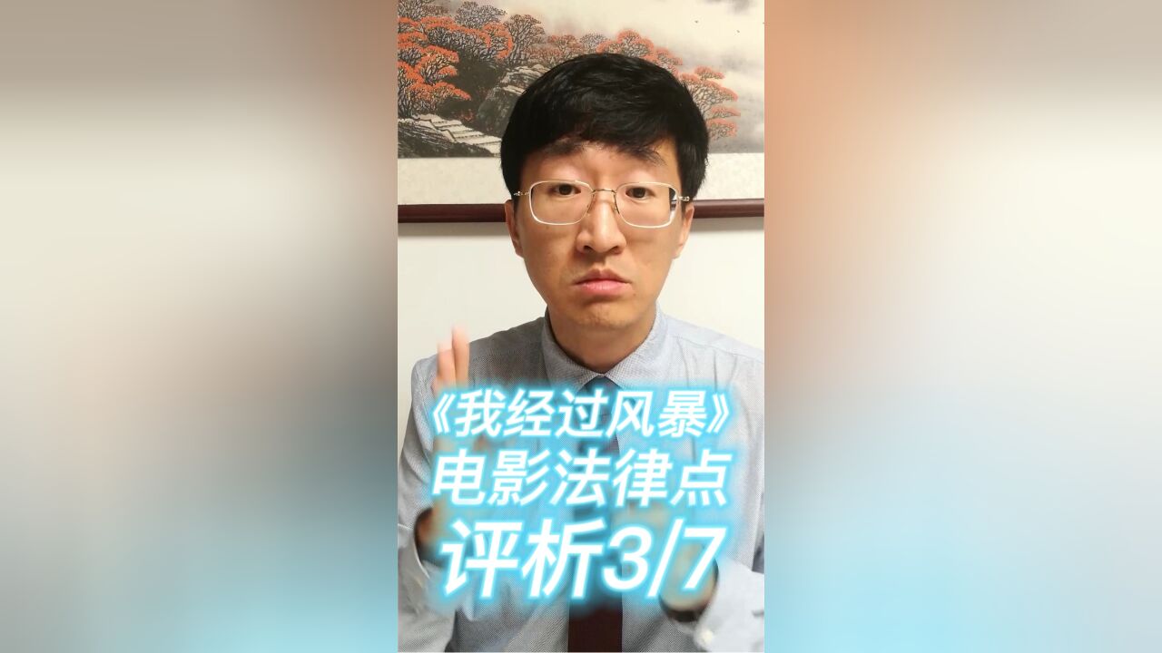 《我经过风暴》电影法律点评析3:7