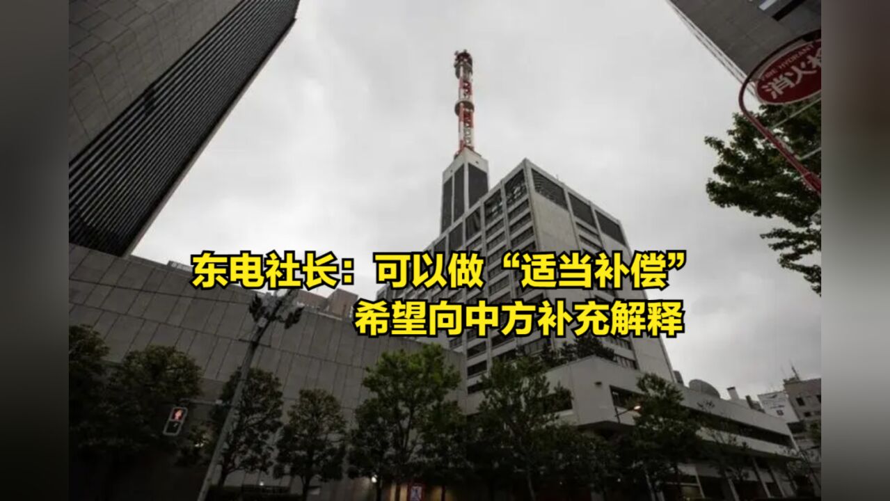 东电社长喊话:可以为受损企业做“适当补偿”,希望向中方解释