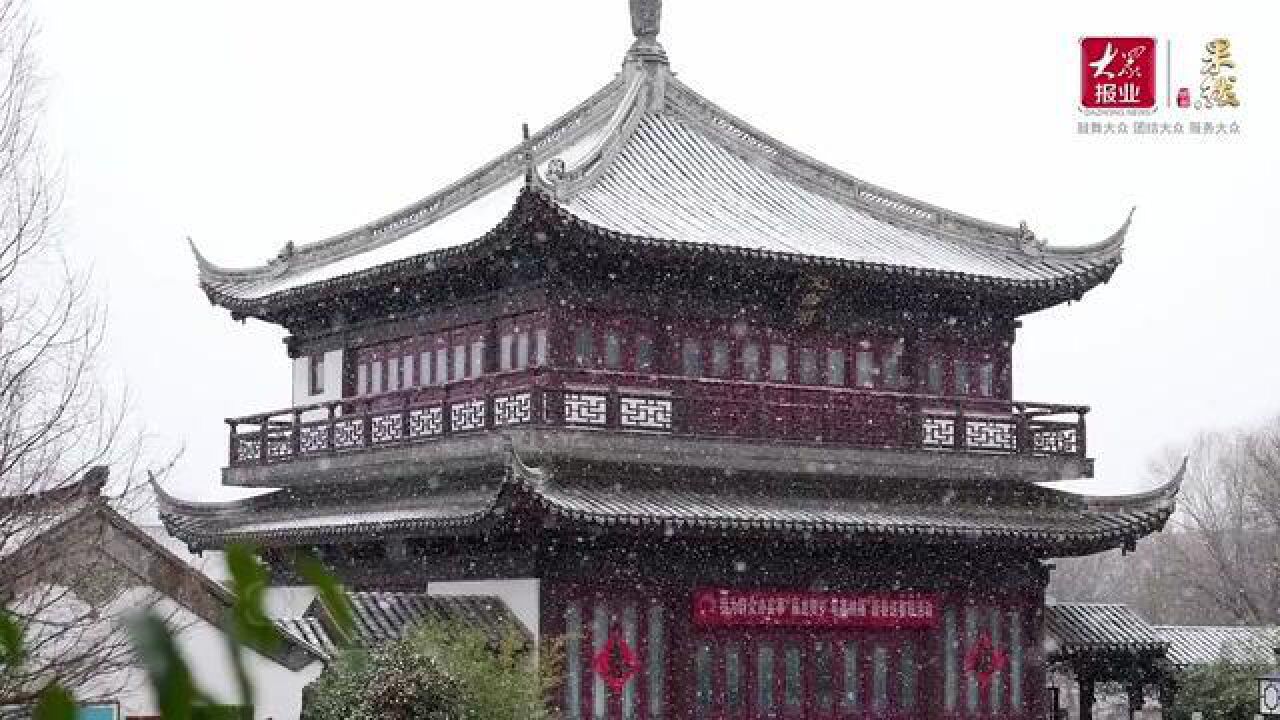 山东省枣庄市,雪一落枣庄就美成了诗