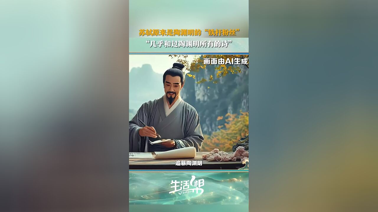 苏轼原来是陶渊明的“铁杆粉丝” “几乎和过陶渊明所有的诗”