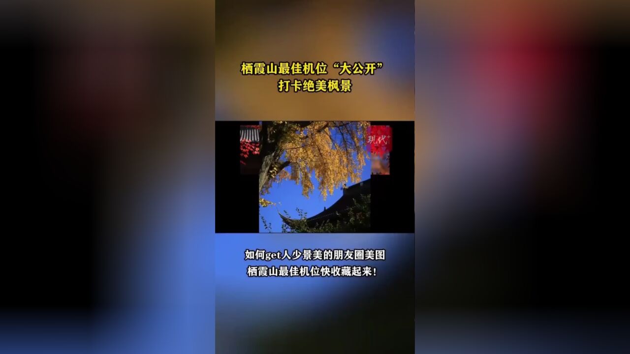 寻找栖霞山最佳机位,跟着资深摄影师打卡绝美“枫”景