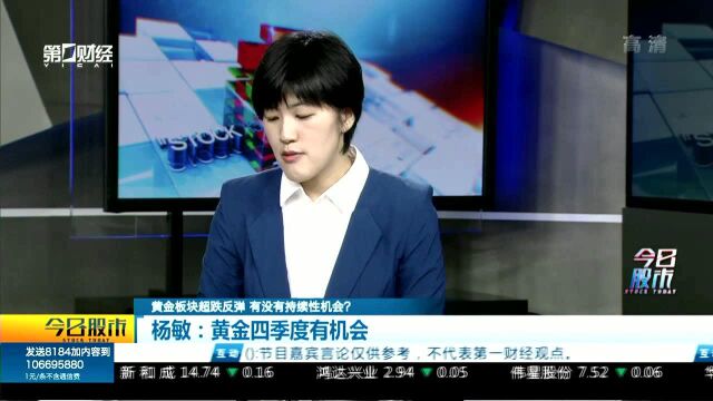 黄金板块超跌反弹 有没有持续性机会? 杨敏:黄金四季度有机会