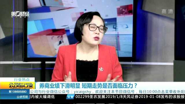 券商业绩下滑明显 短期走势是否面临压力?