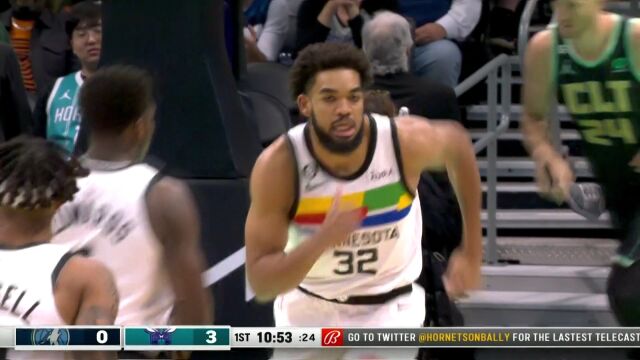  NBA常规赛：森林狼vs黄蜂第1节中文解说回放