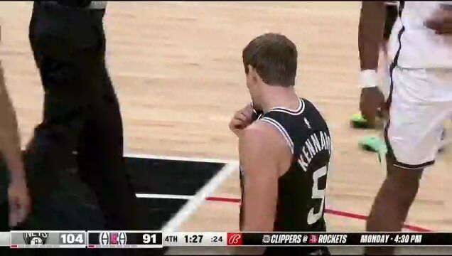 NBA常规赛：篮网vs快船第4节中文解说回放