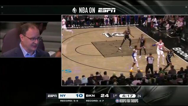NBA常规赛：尼克斯vs篮网英文原声全场回放