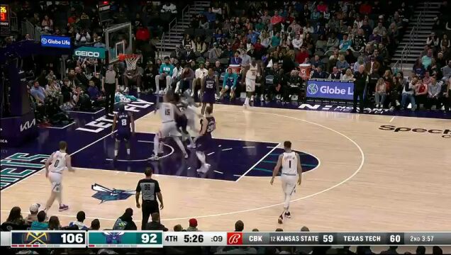 NBA常规赛：掘金vs黄蜂第4节中文解说回放