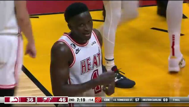 NBA常规赛：老鹰vs热火第2节中文解说回放