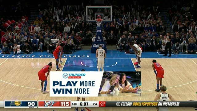 步行者vs雷霆第4节英文原声回放