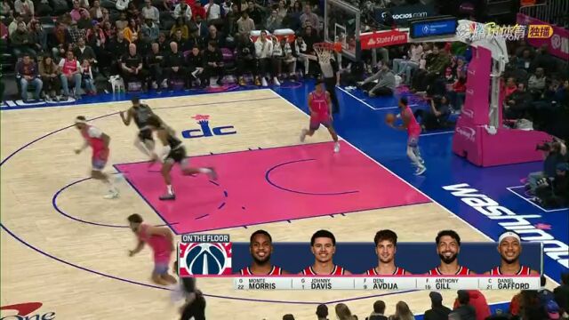 马刺vs奇才第2节英文原声回放