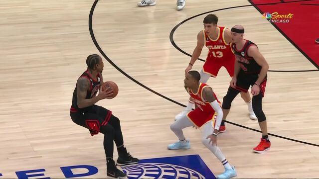 德罗赞连线武切维奇三分命中 特雷杨助飞卡佩拉空接炸筐还击