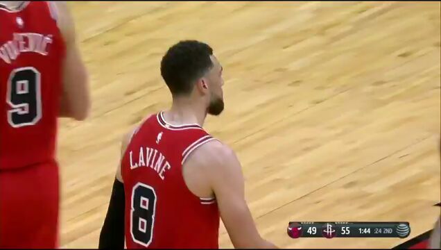 NBA常规赛：公牛vs火箭第2节英文原声回放