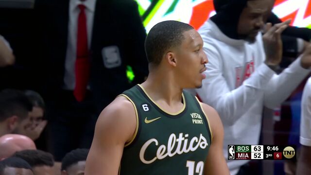 NBA常规赛：凯尔特人vs热火第3节英文原声回放