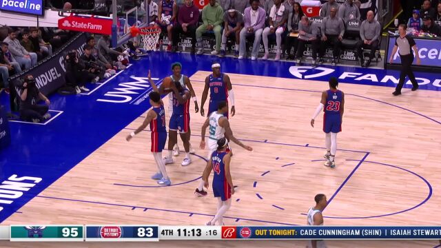 黄蜂113-103活塞 罗齐尔乌布雷合砍48分送对手十连败