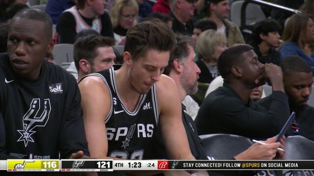 NBA常规赛：爵士vs马刺英文原声全场回放