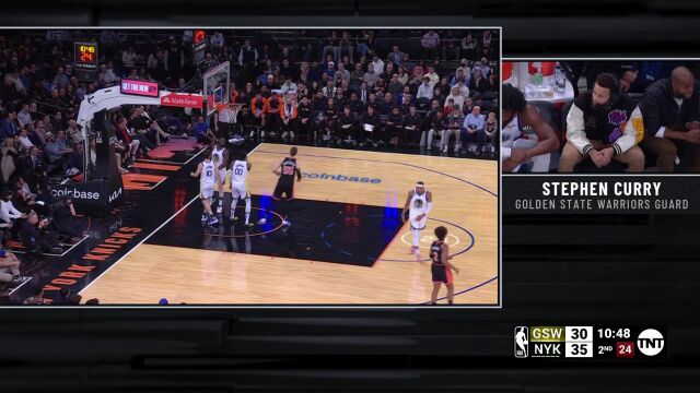 NBA常规赛：勇士vs尼克斯第2节英文原声回放
