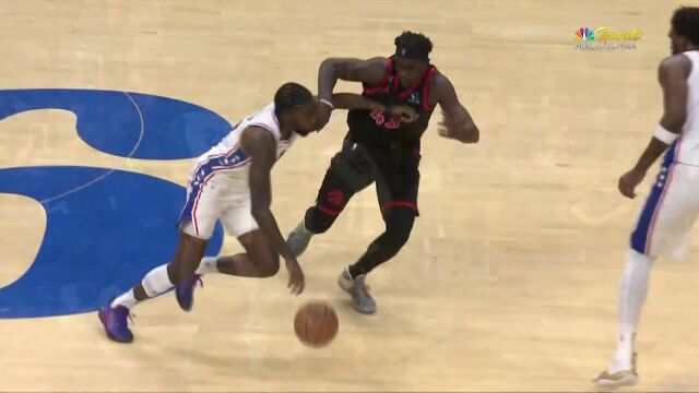 NBA常规赛：猛龙vs费城第3节英文原声回放
