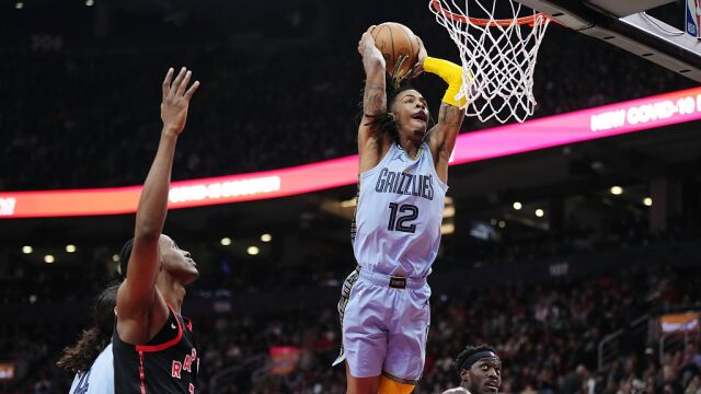 莫兰特vs猛龙集锦 全场19分狂送17记助攻盘活全队