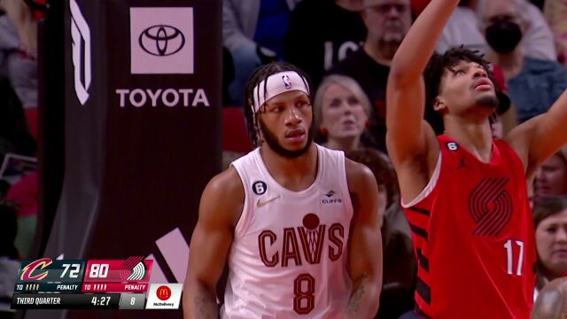 NBA常规赛：骑士vs开拓者中文解说全场回放