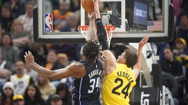 凯斯勒vs魔术集锦 全场13分9板7记死亡封盖捍卫禁区