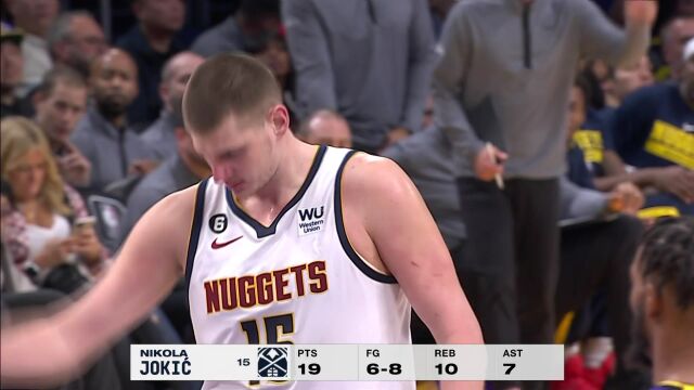 NBA常规赛：掘金vs湖人第3节英文原声回放