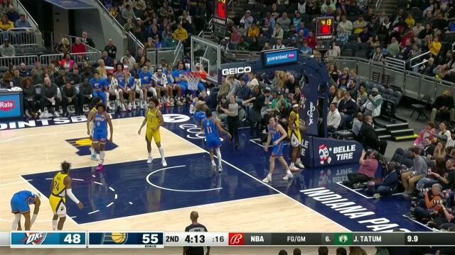 以赛亚-杰克逊面对吉迪转身上篮 送出完美盖帽捍卫禁区