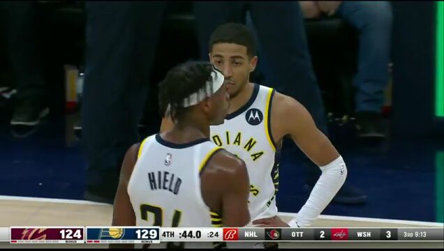 NBA常规赛：骑士vs步行者第4节英文原声回放