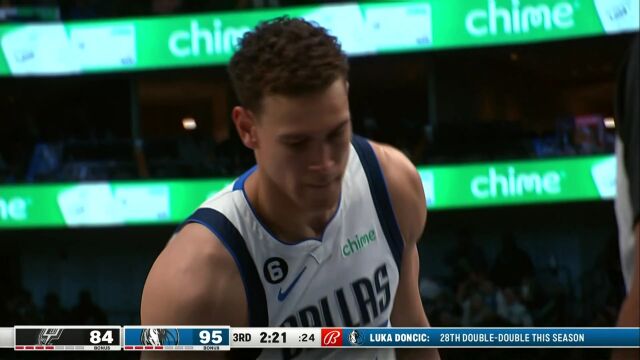 NBA常规赛：马刺vs独行侠第3节英文原声回放