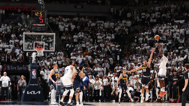 掘金vs森林狼五佳球 约老师击地妙传送香饼 爱德华兹三分一箭穿心