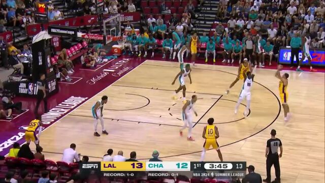 湖人vs黄蜂英文原声全场回放