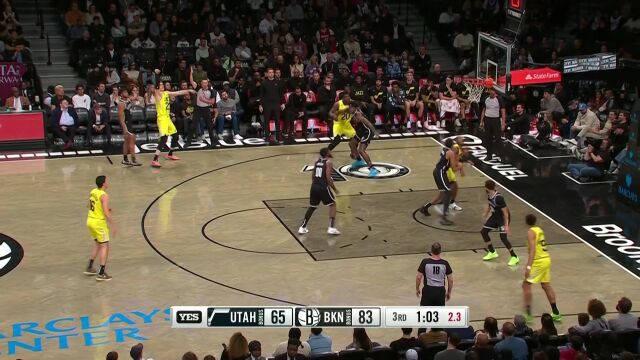 篮网vs爵士五佳球 老黄忠飞身灌篮势大力沉