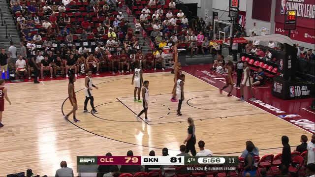 NBA夏季联赛：骑士vs篮网第4节英文原声回放